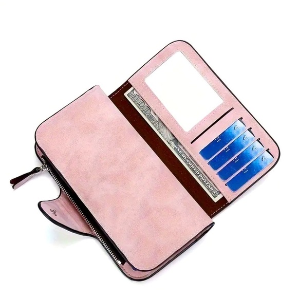 Women’s Retro Minimalist Short Wallet/Clutch/ Credit Card Case - NWT - Picture 6 of 6